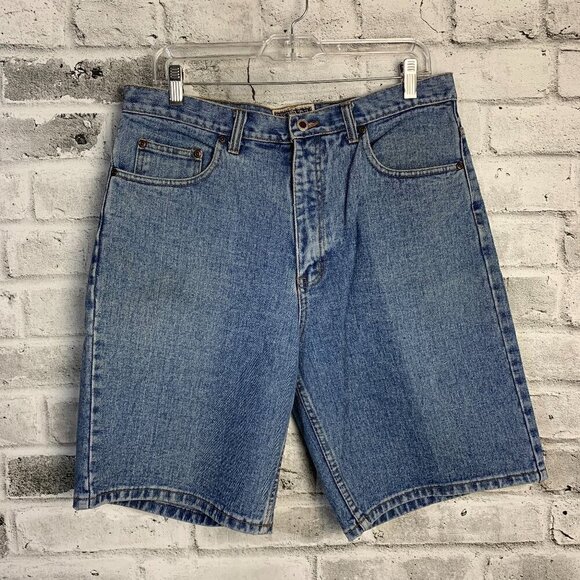 Vintage Nevada 90s Jorts Medium Wash Denim Jean Shorts - Picture 1 of 8